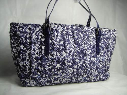 Bottega Veneta Woven Tote Bag 9789 blue